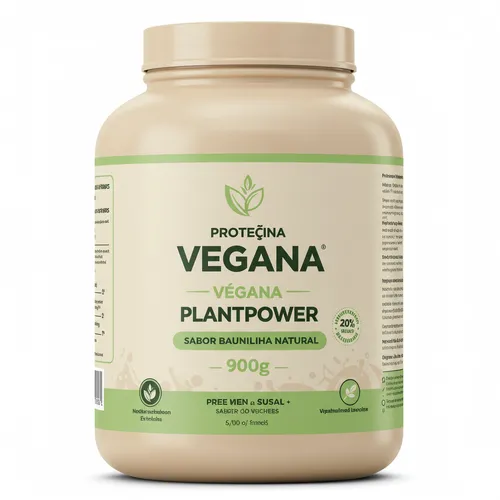 Proteína Vegana PlantPower 900g - GreenFuel (Sabor Baunilha Natural)