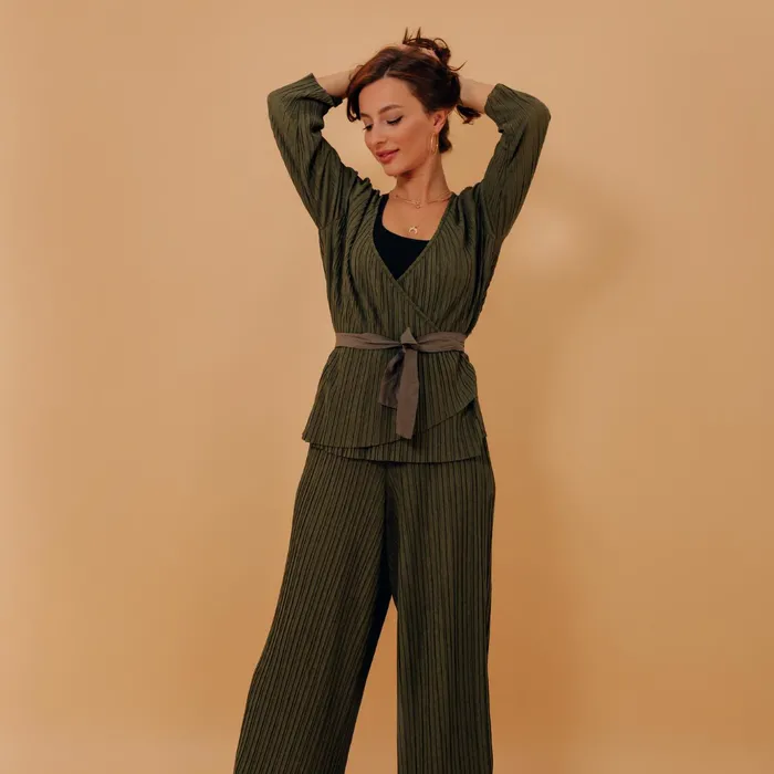 Calça Pantalona Linho Chic