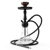 Narguilé Completo Zeus Mini - Preto Fosco com Vaso Transparente - imagem 2