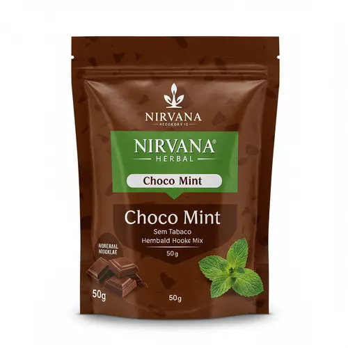 Erva para Narguilé Herbal Nirvana Choco Mint 50g – Sem Tabaco