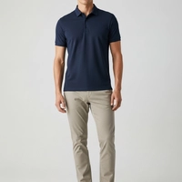 Polo Masculina Slim Fit Navy Elegance Premium - imagem 2