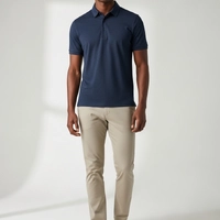 Polo Masculina Slim Fit Navy Elegance Premium - imagem 1