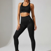 Conjunto Fitness Feminino Seamless Sculpt Black Power - imagem 2