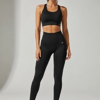 Conjunto Fitness Feminino Seamless Sculpt Black Power - imagem 1