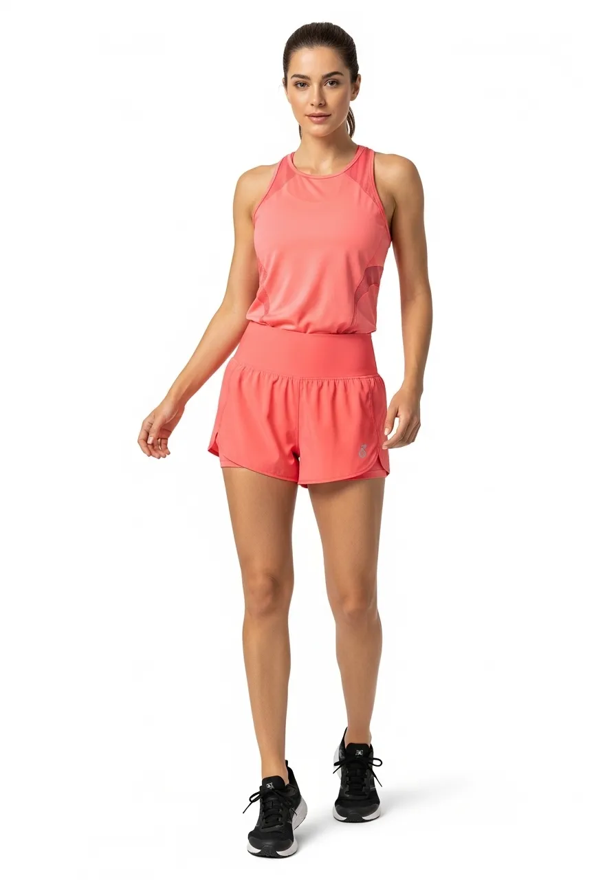 Short Fitness Feminino Running Active Coral