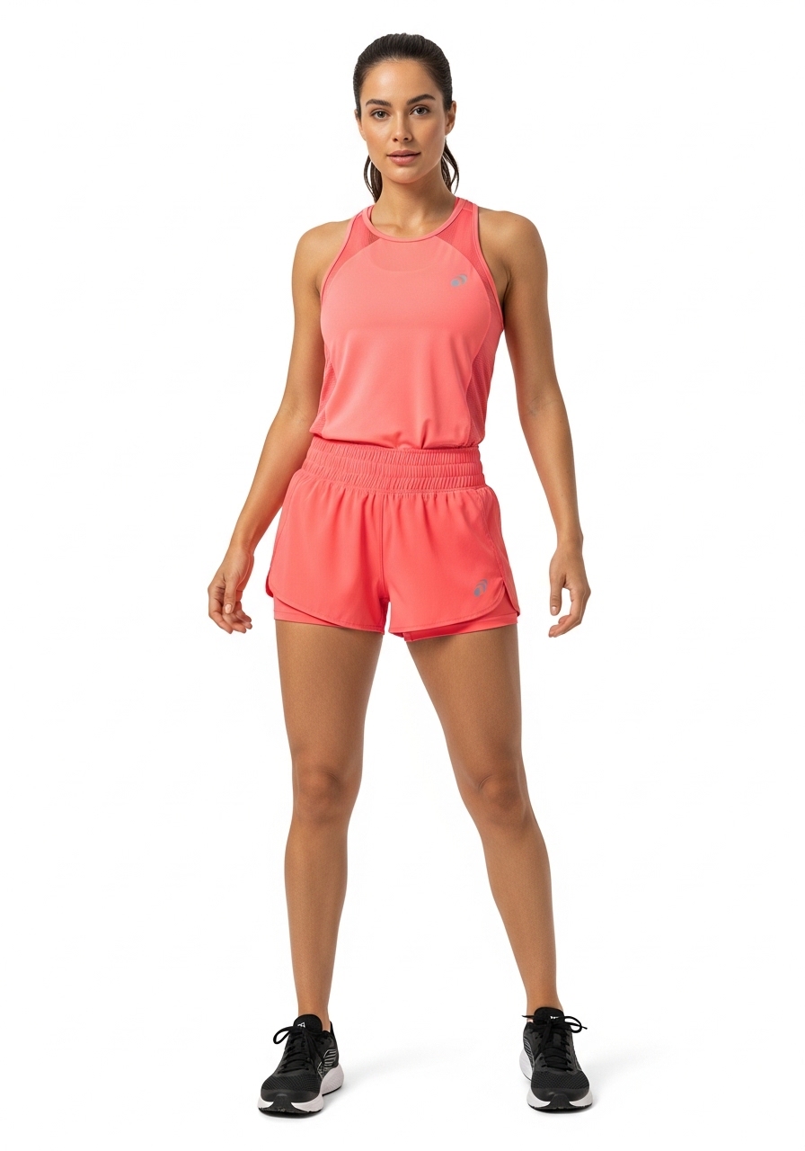 Short Fitness Feminino Running Active Coral