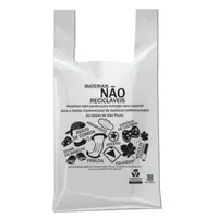 Sacola Plástica Biodegradável Cinza 48x55 - imagem 1