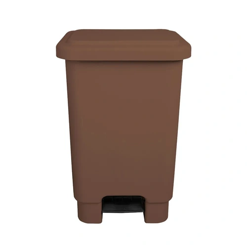 Lixeira Com Pedal  50 Litros Marrom