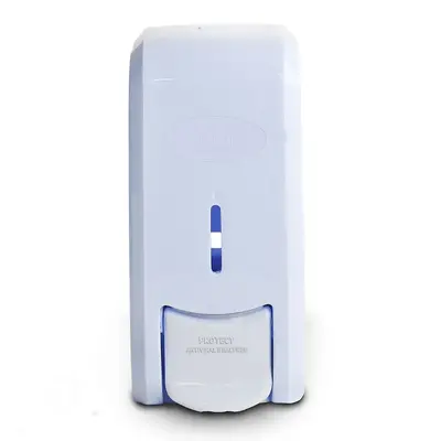 Dispenser para Sabonete Líquido ou Álcool Gel 800 ml com Reservatório – Cinza/Branco – New Classic Nobre