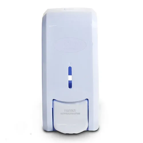 Dispenser para Sabonete Líquido ou Álcool Gel 800 ml com Reservatório – Cinza/Branco – New Classic Nobre