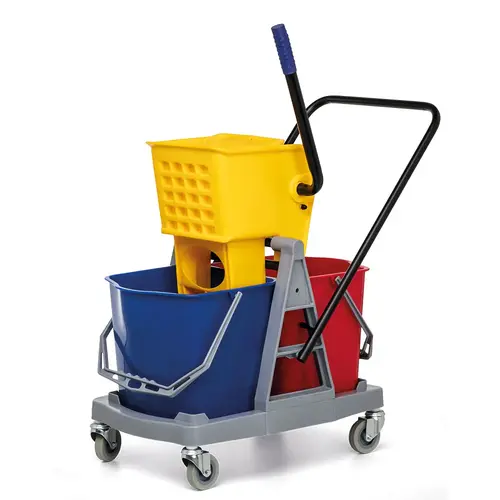 Carro para Limpeza - Balde Duplo c/ Espremedor - 34 litros - Nobre