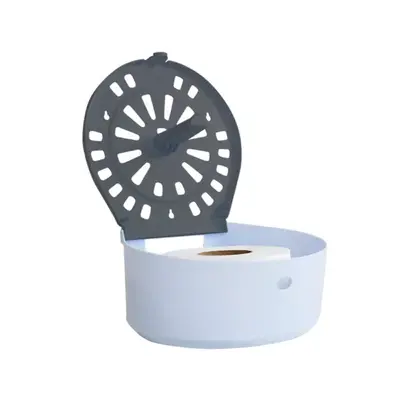 Dispenser para Papel Higiênico Rolão 300/500m Cinza/Branco - New Classic Nobre