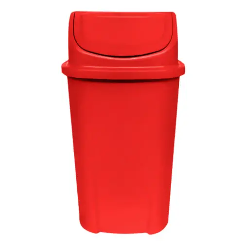 Lixeira Plástica Basculante injetada 60 Litros - VERMELHA