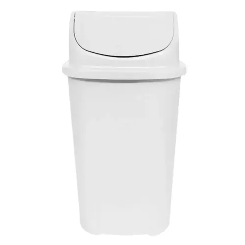 Lixeira Plástica Basculante injetada 60 Litros - BRANCA