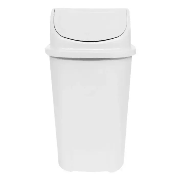 Lixeira Plástica Basculante injetada 60 Litros - BRANCA