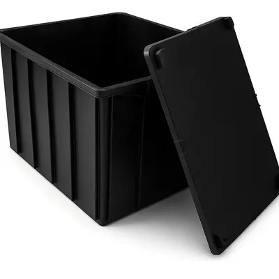 Caixa Organizadora 180 litros - Com Tampa - PRETA