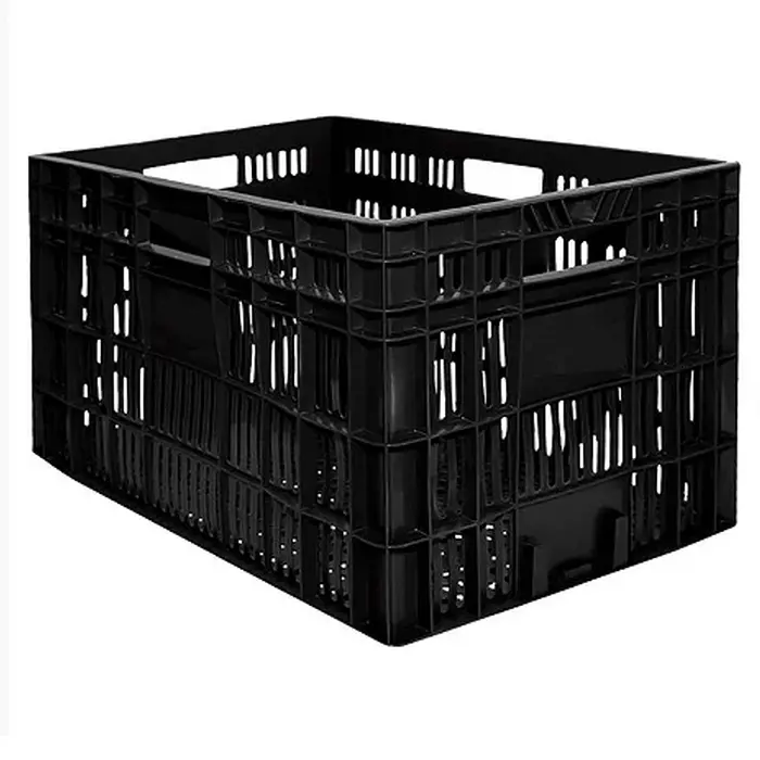 Caixa Plástica Agrícola Vazada - 30kg 60 Litros - PRETA