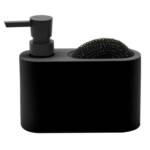 Dispenser p/ detergente e esponja preto Acqua – Mood