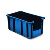 Caixa Plástica 14 Litros Preta MS14V Azul - imagem 2