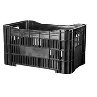 Caixa Plástica Agrícola Vazada - 20 KG 50 litros  ( kit 100 un )- PRETA - imagem 3