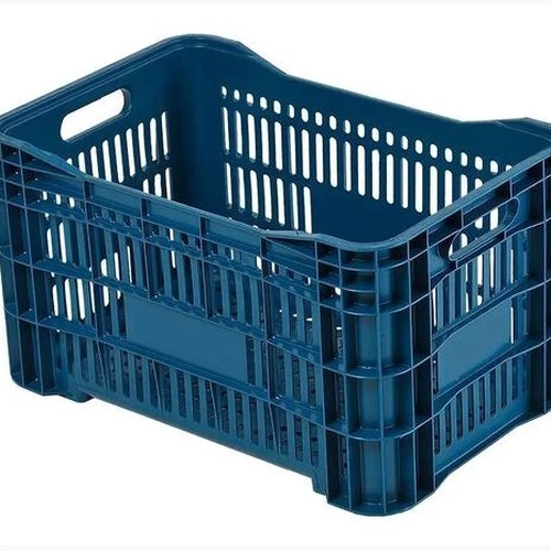 Caixa Plástica Agrícola Vazada - 20 KG 50 litros - AZUL