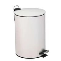 Lixeira Metal branco fosco c/pedal - 20 litros - imagem 1