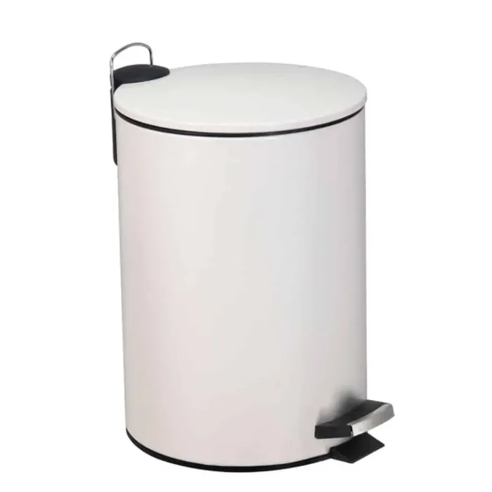 Lixeira Metal branco fosco c/pedal - 20 litros
