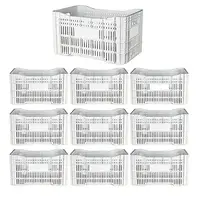 Caixa Plástica Agrícola Vazada - 20 KG 50 litros ( kit 10 un )- BRANCA - imagem 1