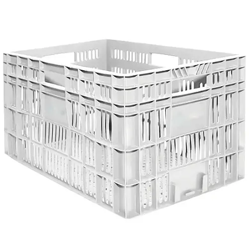 Caixa Plástica Agrícola Vazada - 30kg 60 Litros - BRANCA