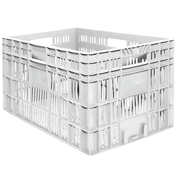 Caixa Plástica Agrícola Vazada - 30kg 60 Litros - BRANCA