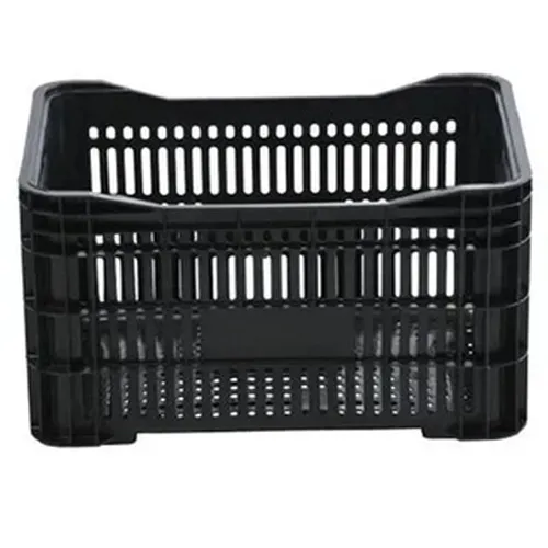 Caixa Plástica Agrícola Vazada - 25 kg 46 Litros - PRETA