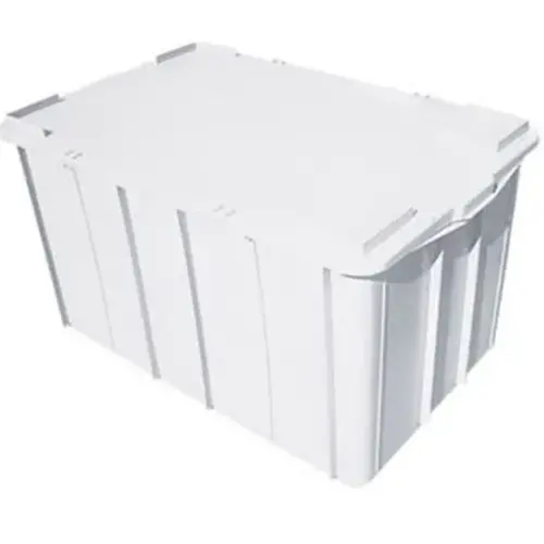 Caixa Organizadora 130 Litros - Com Tampa - Branca