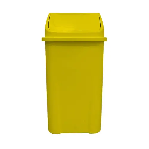 Lixeira Plástica Basculante injetada 100 Litros - AMARELA