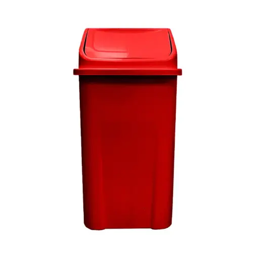 Lixeira Plástica Basculante injetada 100 Litros - VERMELHA