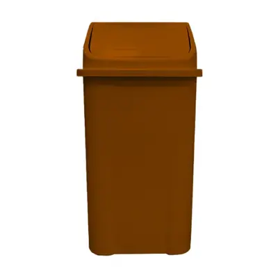 Lixeira Plástica Basculante injetada 100 Litros - MARROM