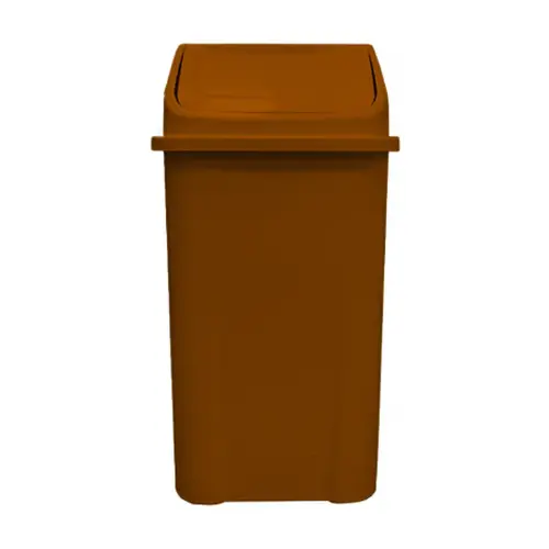 Lixeira Plástica Basculante injetada 100 Litros - MARROM
