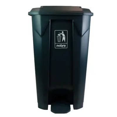 Lixeira Plástica com Pedal 100 Litros Cinza – Nobre