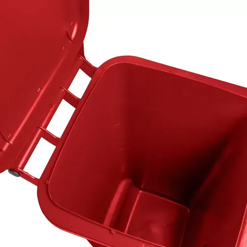 Contêiner de Lixo ou Lixeira 120 Litros Vermelho