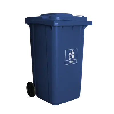 Carro Coletor de lixo Mod. Europeu 240 litros - AZUL