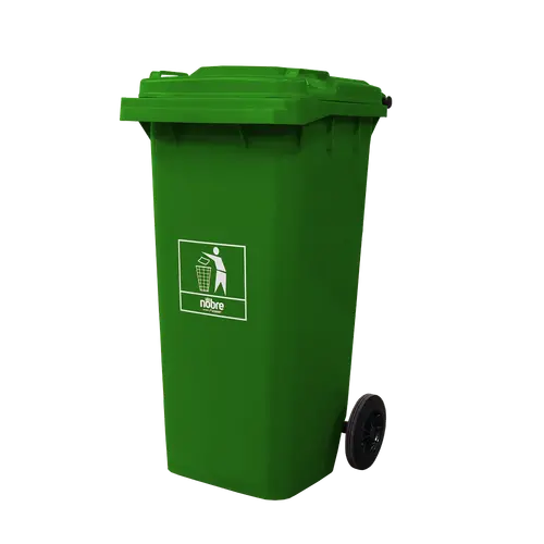 Carro Coletor de lixo Mod. Europeu 120 litros - VERDE