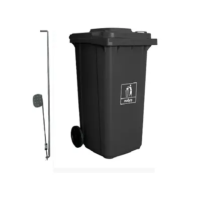 Carro Coletor de lixo Mod. Europeu 240 litros c/ Pedal - CINZA