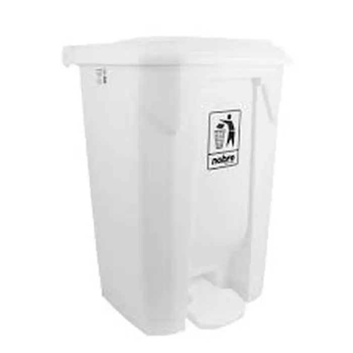 Lixeira plastica c/pedal 80l. cinza/cinza – Nobre