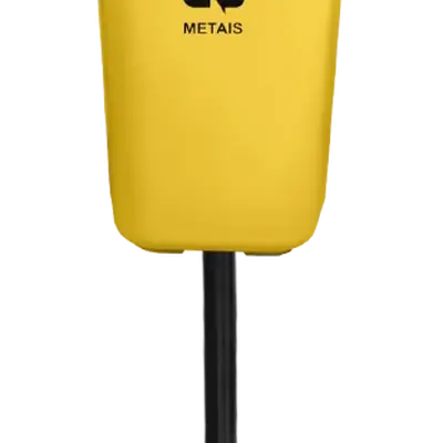 Lixeira Papeleira Gruplast Com Poste 50 Litros Cor: AMARELO