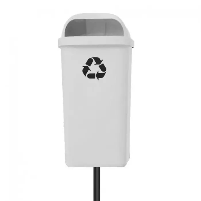 Lixeira Papeleira Gruplast Com Poste 50 Litros Cor: BRANCO