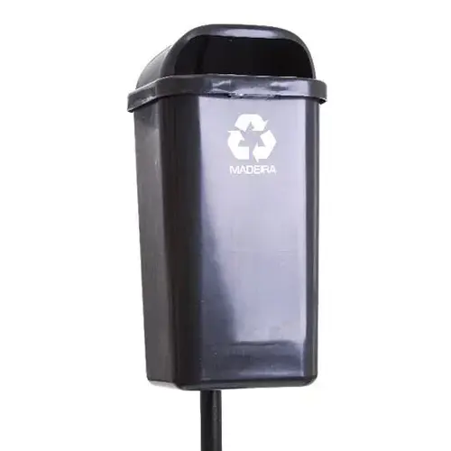 Lixeira Papeleira Gruplast Com Poste 50 Litros Cor: PRETO 