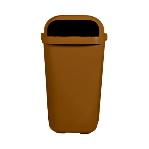 Lixeira Individual Coleta Seletiva Com Suporte 50 Litros Marrom
