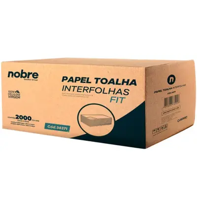 Papel Toalha Interfolhas Fit - 20x23 cm - c/ 2.000 folhas - Nobre