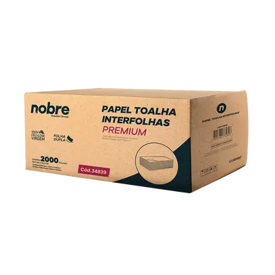Papel Toalha Interfolhas Premium - 22,5x20,5 cm - c/ 2.000 folhas - Nobre