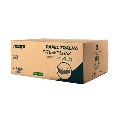 Papel Toalha Interfolhas Slim - 20x23 cm - com 4.800 folhas - Nobre
