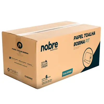 Papel Toalha em Bobina - Fit - 20cm x 200m - c/ 6 unid. - Nobre